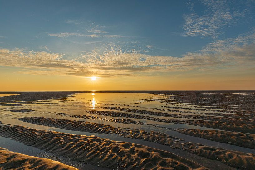 Zonsondergang Tweede Maasvlakte van Leo Kramp Fotografie