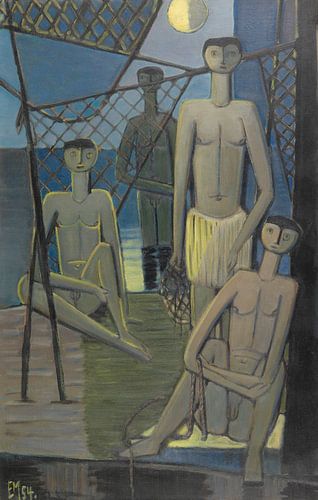 Emil Maetzel, Nachtfischen, 1954 von Atelier Liesjes