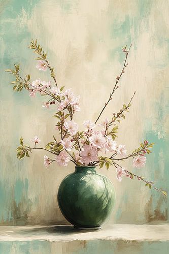 Blossoms in Sage Green no. 7