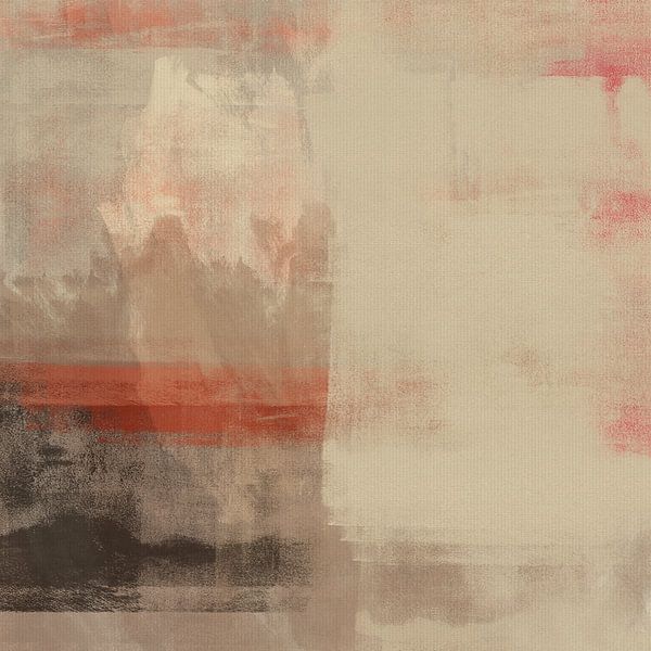 Peinture d'expressionnisme abstrait dans des tons chauds par Dina Dankers