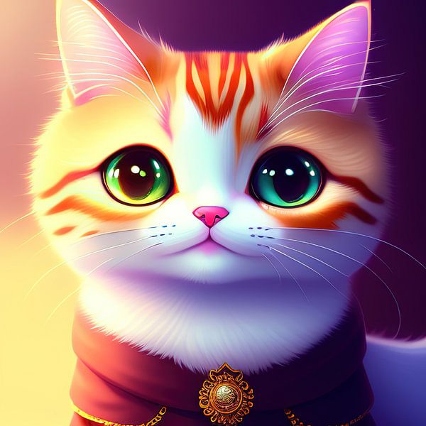 Cute fluffy cat by Laly Laura
