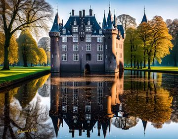 Castle Dreamscapes - Castle De Haar, The Netherlands 2 by Johannas Art Creations
