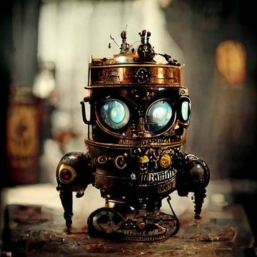 Steampunk Robot van Sandra Mater