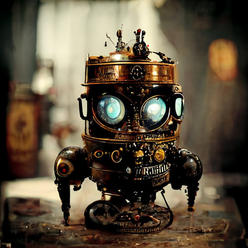 Steamunk-Roboter