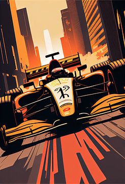 Formule 1 - Vector Art racecar van Tim Kunst en Fotografie