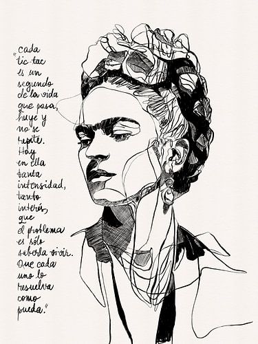 Mexikanische Ikone - Linienkunst von Cats & Dotz