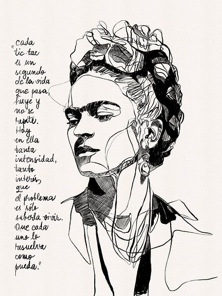 Mexikanische Ikone - Linienkunst von Cats & Dotz