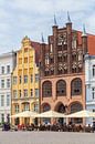 Oude Markt met Wulflamhaus, oude binnenstad, Stralsund van Torsten Krüger thumbnail