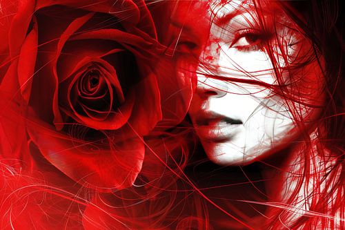 Portrait with rose