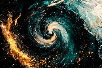 Kosmische spiraal in abstracte kunst van Art & Soul Creations