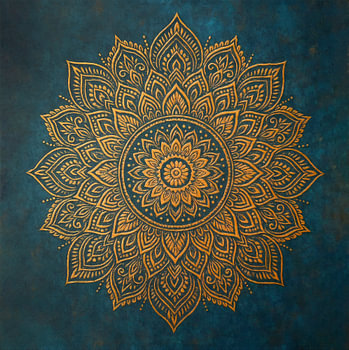 Goldene Stille – Mandala der inneren Balance