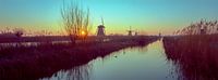 Kinderdijk molens zonsopgang panorama van Angel Flores thumbnail