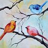 Birds in the Garden 4  van Maria Kitano