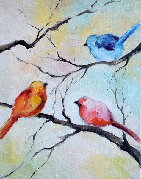 Oiseaux dans le jardin 4 par Maria Kitano