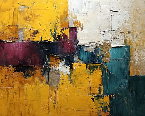 Dynamisches Gelb Abstrakt | Abstraktes Gelb