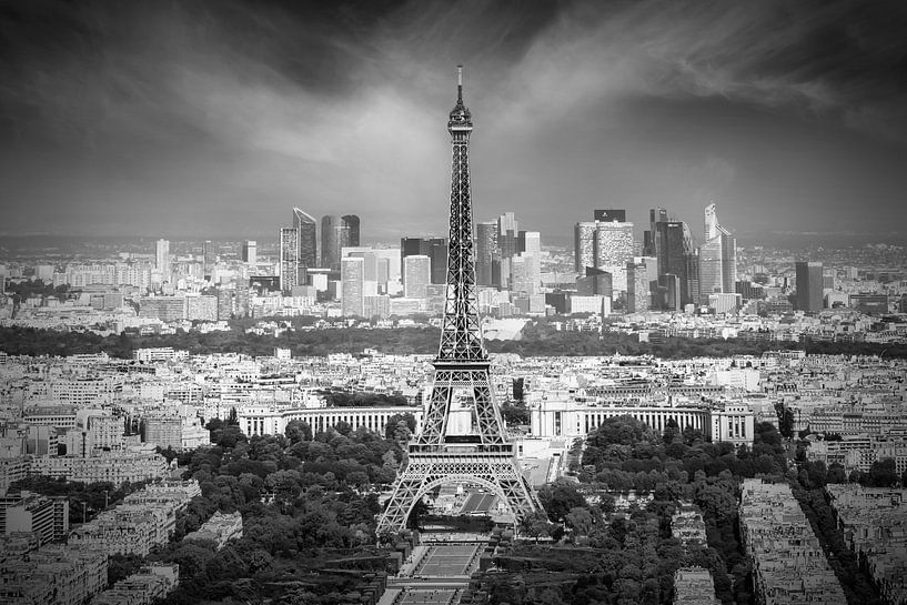 Paris Skyline | Monochrome par Melanie Viola