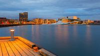 Coucher de soleil à l'Opéra d'Oslo, Norvège par Henk Meijer Photography Aperçu