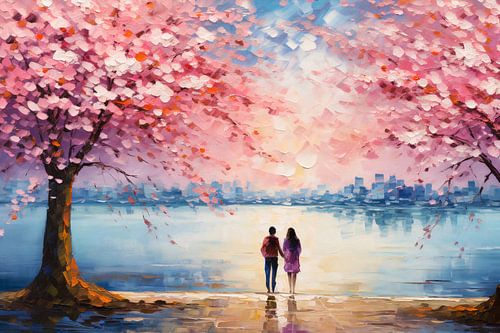 Stad van kersenbloesems