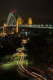 Sydney Harbour Bridge by night van Cathy Janssens