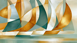 Zeilboten in Abstractie