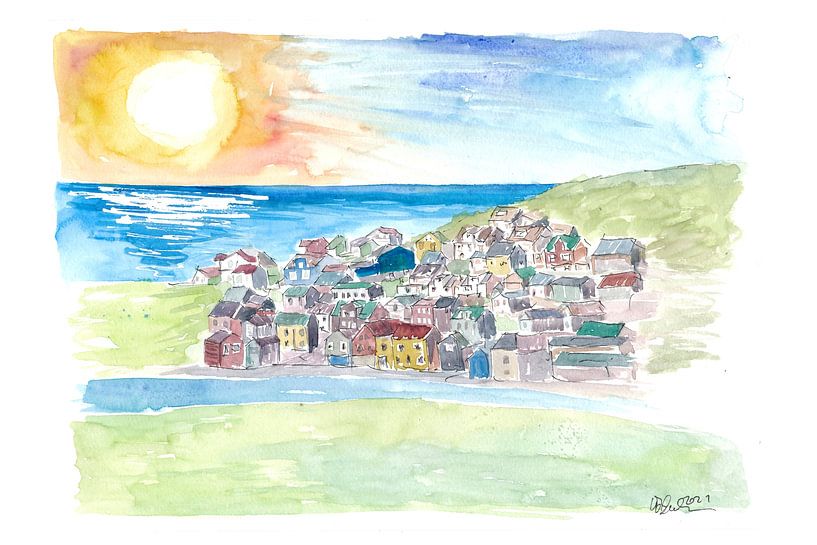 Nolsoy Färöer Inseln Szene mit Meer von Markus Bleichner