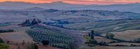 Panorama landschap bij Podere Belvedere in Toscane  van Teun Ruijters thumbnail
