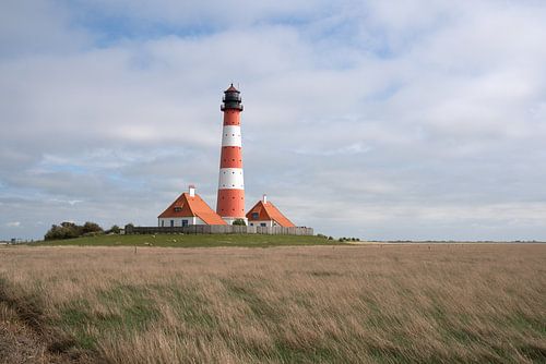 Vuurtoren Westerhever, Noord-Friesland, Duitsland