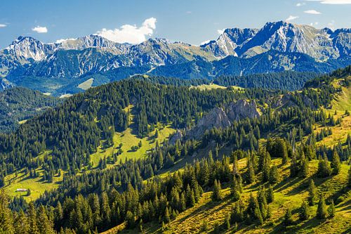 Bergpanorama in de Allgäu, uitzicht vanaf Hochgrat