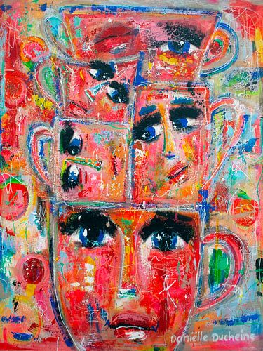 Stapel kopjes abstract