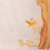 Rubbeldiduck kinderen foto eend aquarel schilderij van Beate Gube