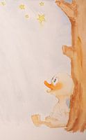Rubbeldiduck children's picture duck watercolor painting