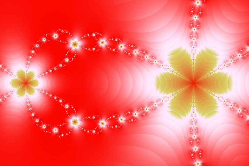 Mathematical art - fractal painting with flower pattern by MPfoto71