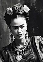Frida Poster Black and White