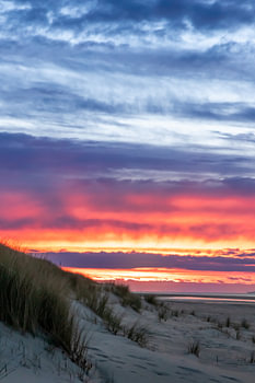 Seasickness thanks to sea view with dunes