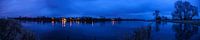 Dorf an der Elbe bei Nacht