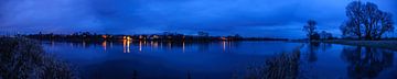 Dorp aan de Elbe bij nacht van georgfotoart