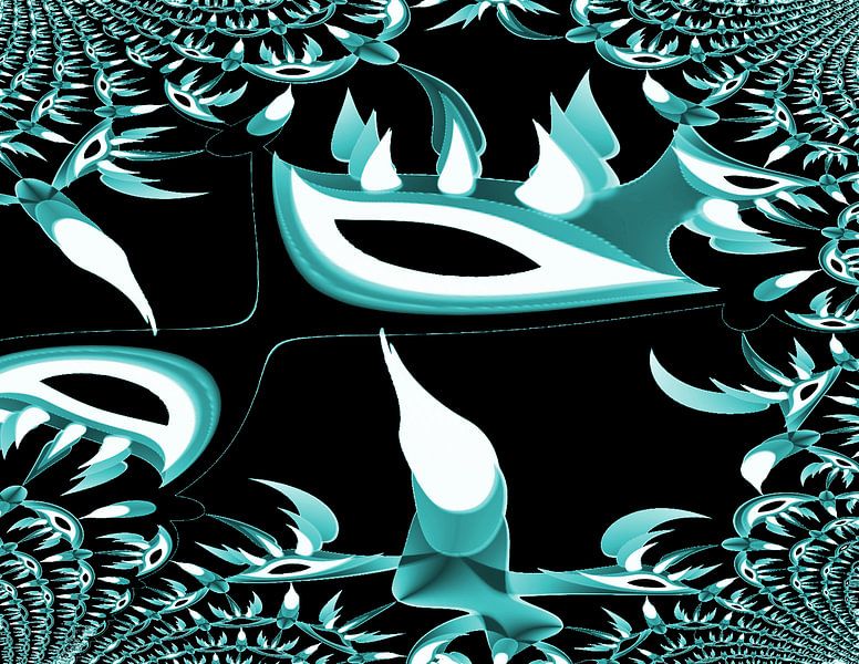 Tribal Cactus Multiplie van Nicky`s Prints