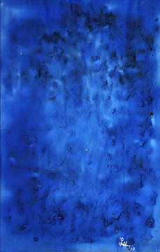 Monochroom kleurenbeeld: Blauw - Zicht op de zeebodem van elha-Art