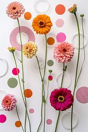 Zinnias by Poster Art Shop