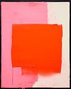 Modern abstract in roze en rood van Studio Allee thumbnail