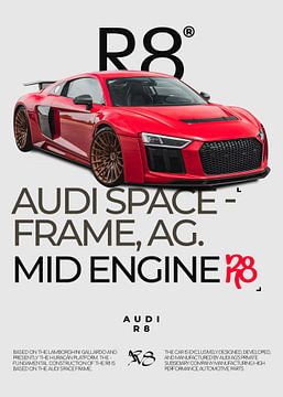 Audi R8 Minimalistisch van Ali Firdaus