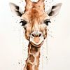 Giraffe Aquarell von vanMuis