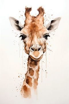 Giraffe Aquarell von vanMuis