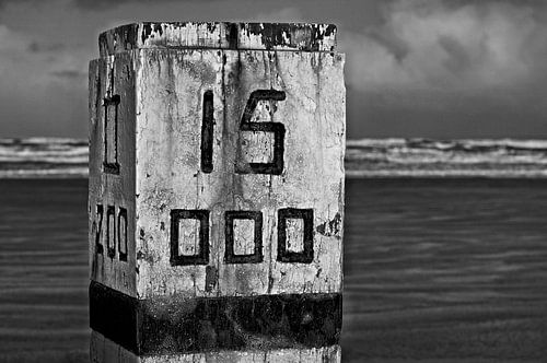 Paal 15 Ameland Noir et blanc