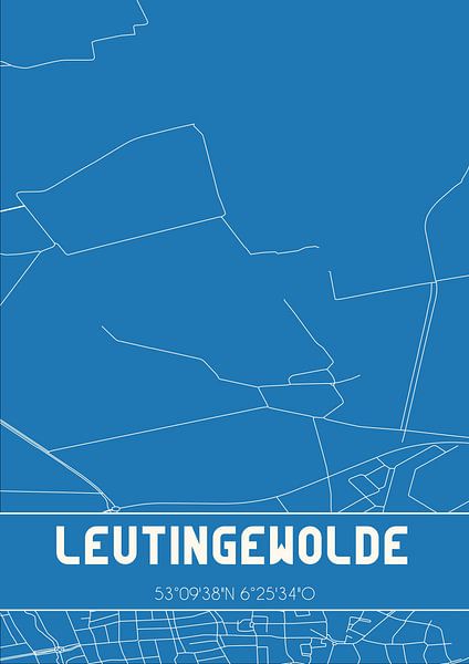 Blueprint | Map | Leutingewolde (Drenthe) by Prints of Place