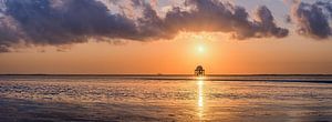 Panorama eines Sonnenuntergangs auf Engelsmanplaat