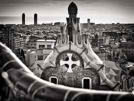 Black and White Photography: Barcelona Skyline / Park Güell by Alexander Voss