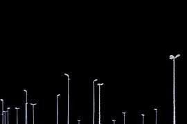 light poles in the dark van Willem  Overkleeft