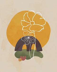Two flowers on a summer evening