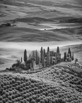 Podere Belvedere -7- Toscane - infrarouge noir et blanc